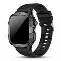 Muški pametni sat Smartwatch, crno robusno kućište, bijela pozadina