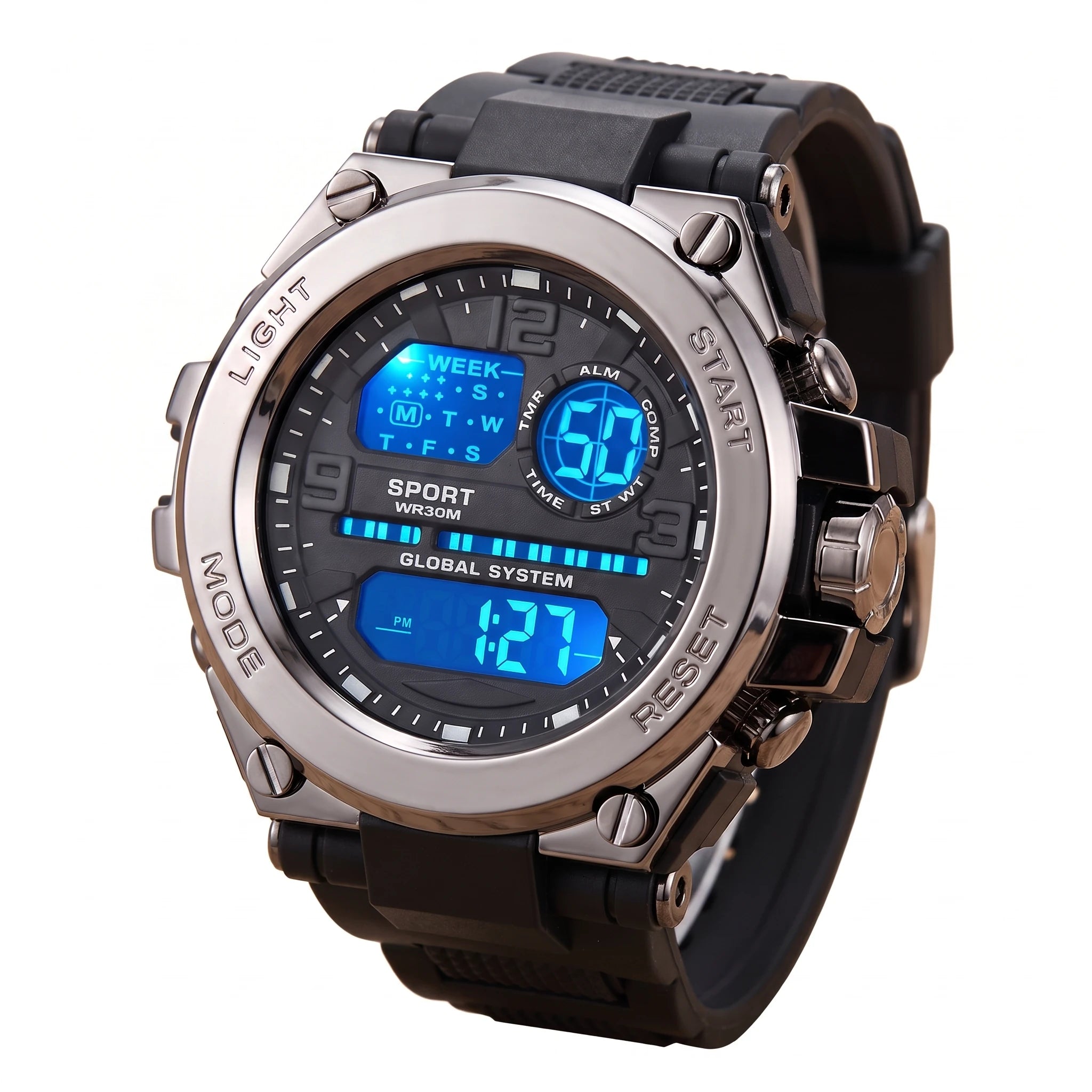 Sport Watch muški sat na bijeloj pozadini